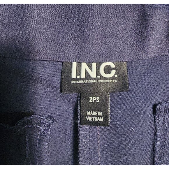 INC International Concepts Womens Mid Rise L-Pocket Straight Pants 2PS Blue NWT - Picture 14 of 15